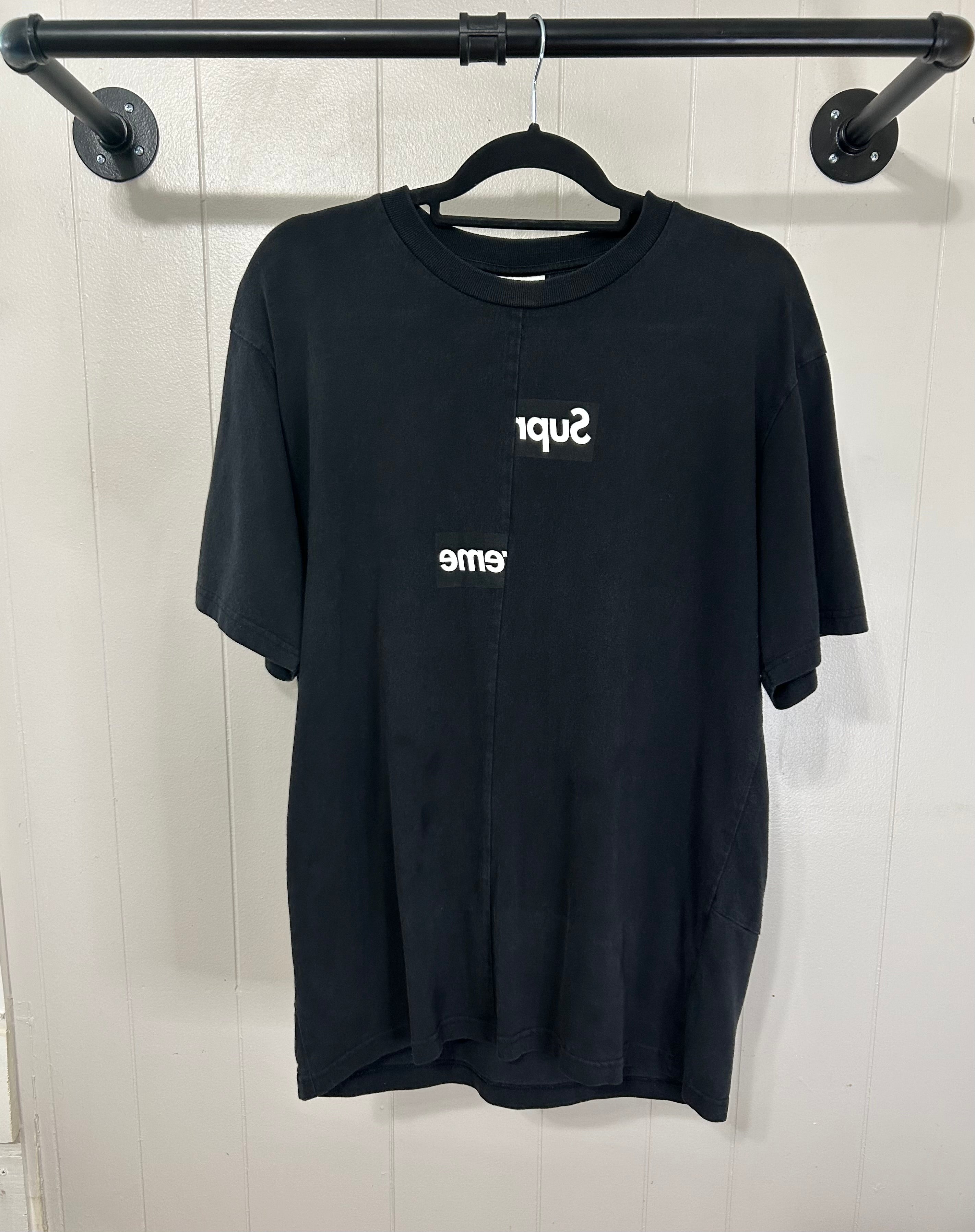 Supreme x Comme des Garçons Shirt Split Box Logo T-shirt 'Black'