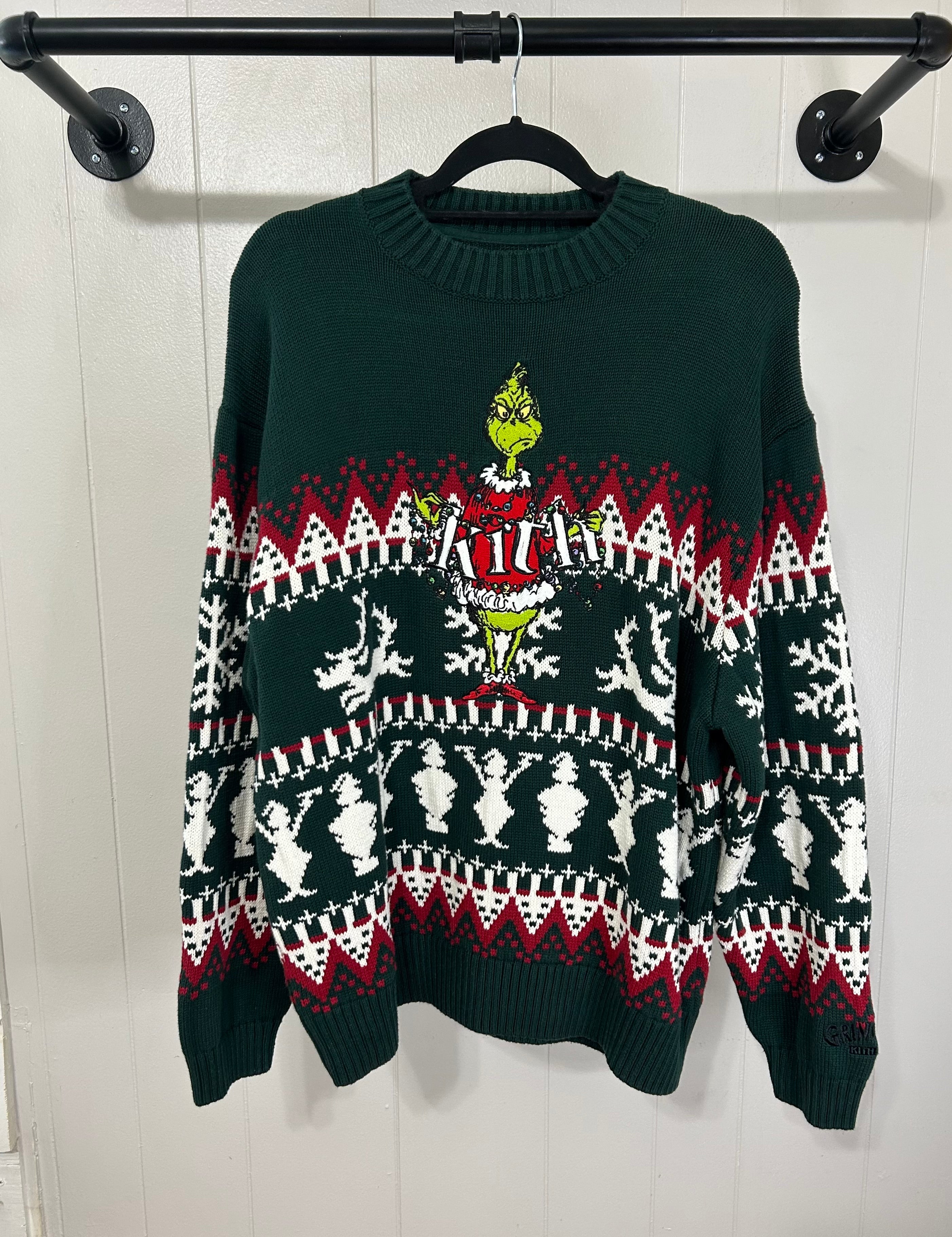 Kith x The Grinch Fair Isle Lewis Crewneck Sweater
