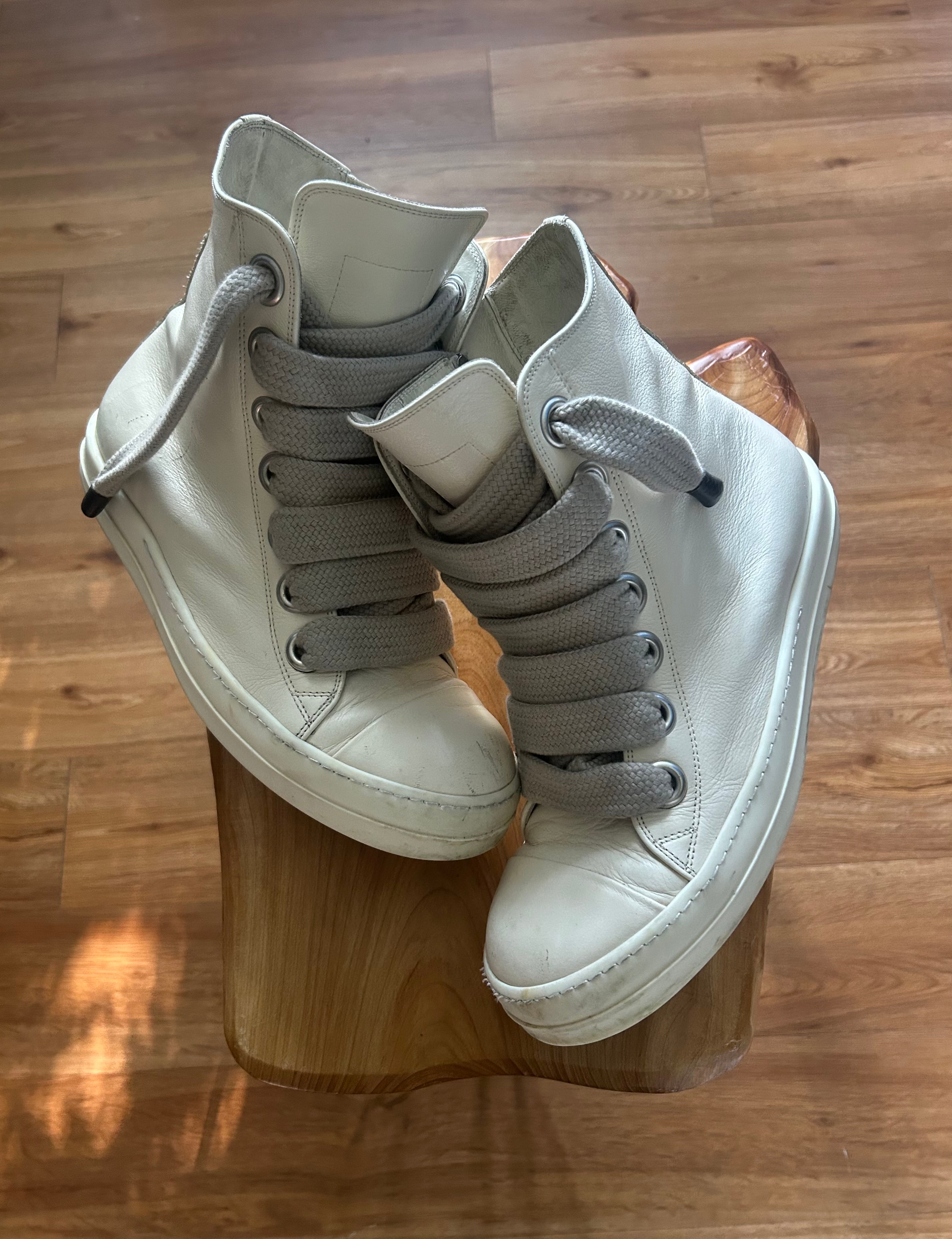 Rick Owens Lido Jumbo Laced Sneaker 'Milk'
