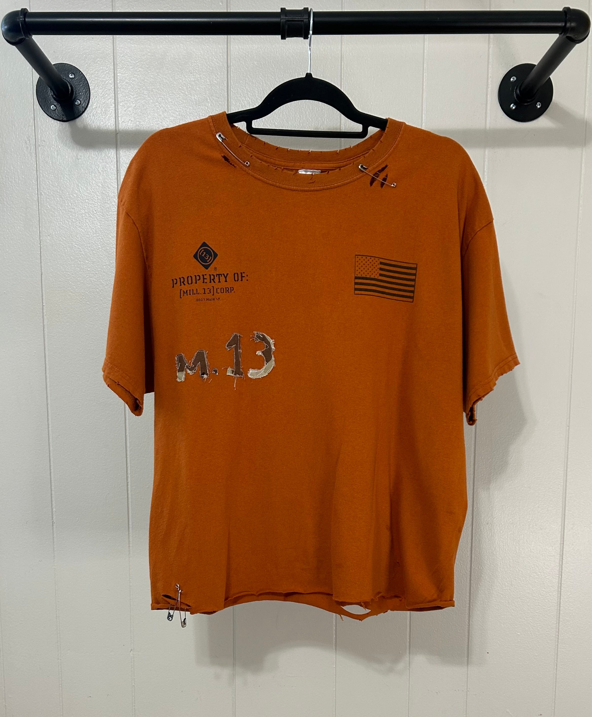 Mill 13 Target Patchwork T-shirt ‘Orange’