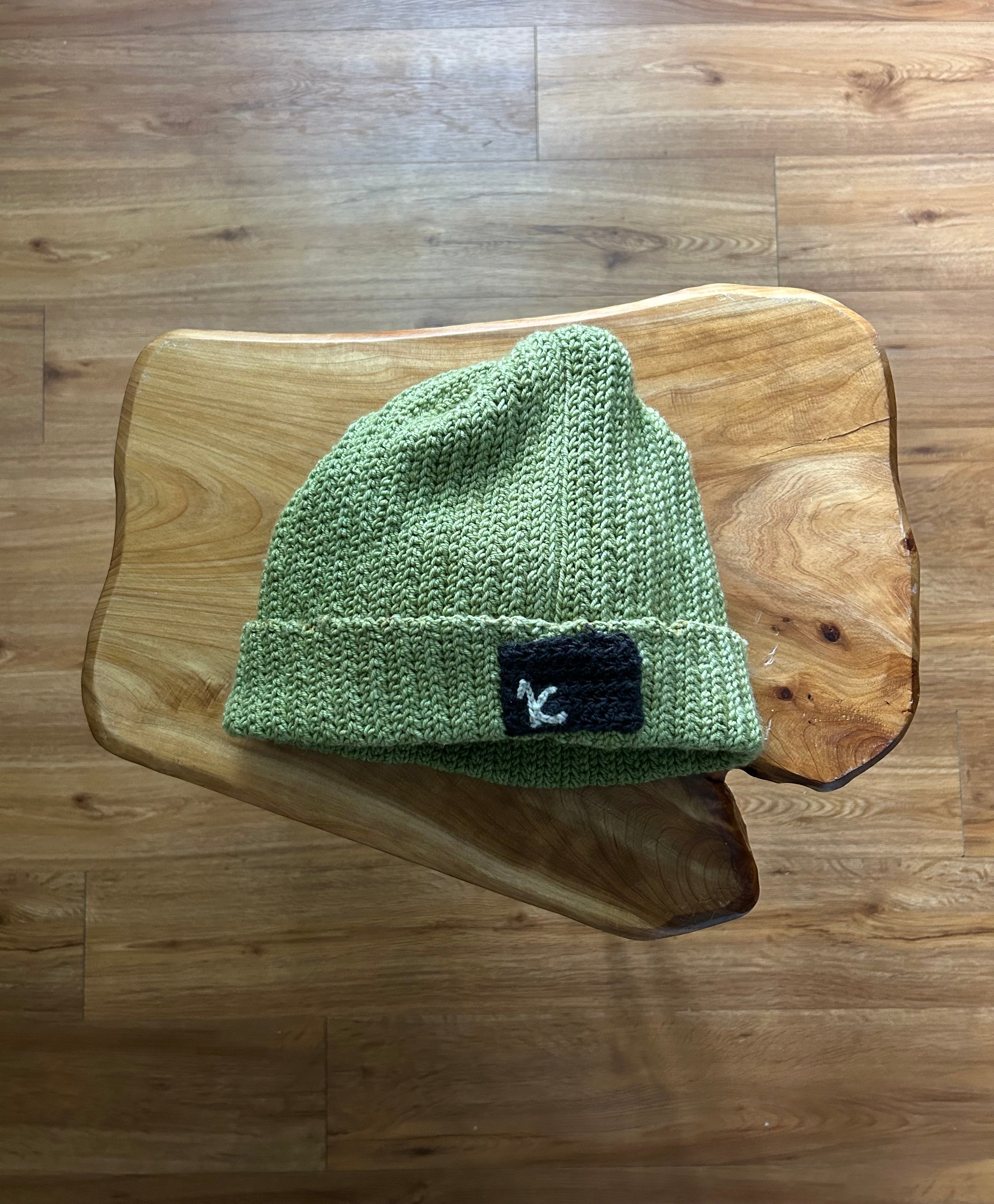 Knotchee Burn Distressed Cargo Beanie ‘Sage’