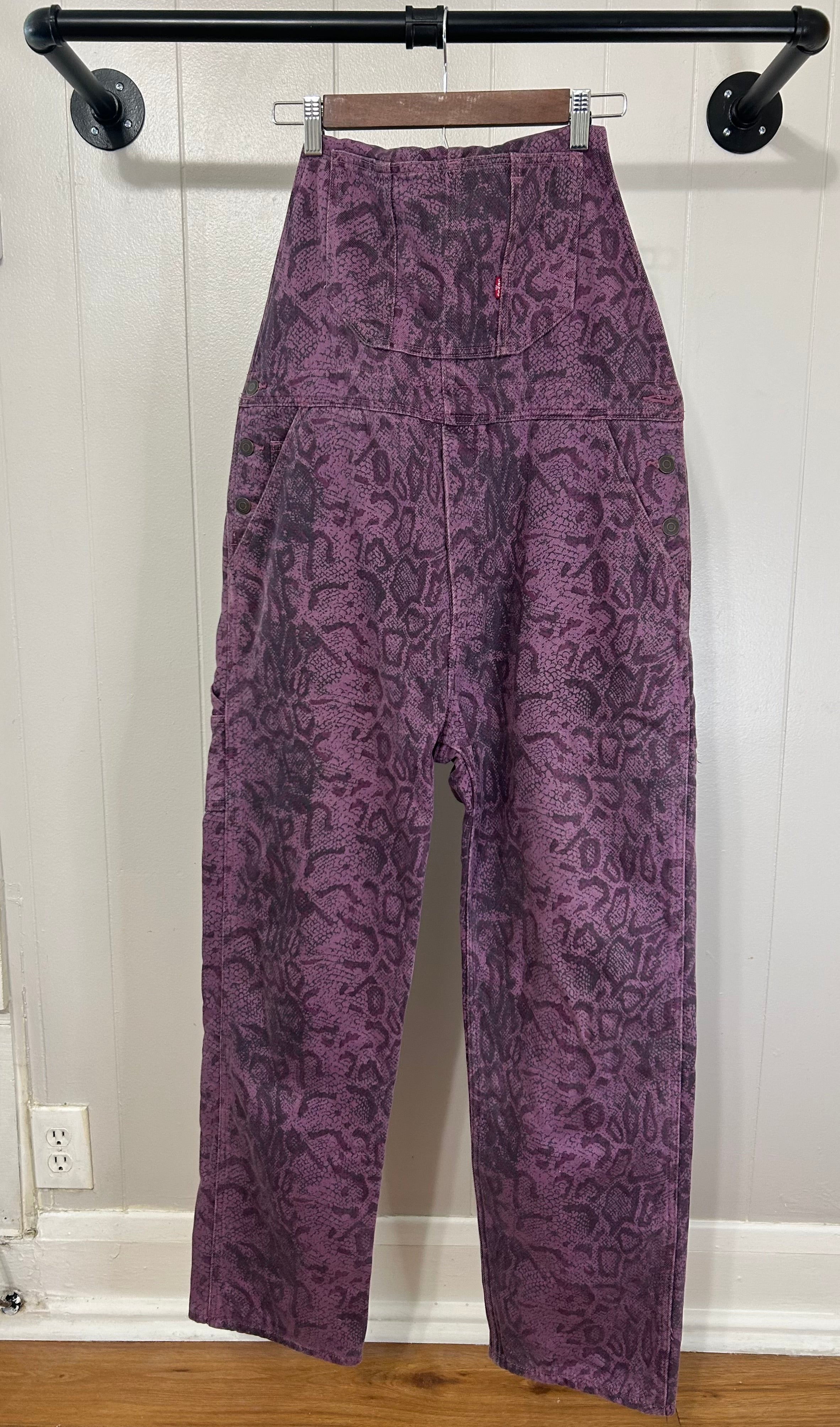 Supreme Levi’s Snakeskin Overalls Purple