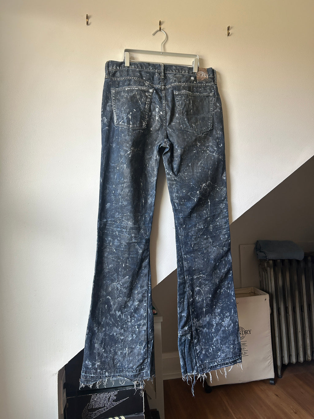 Patina Paint Splatter Flared Denim