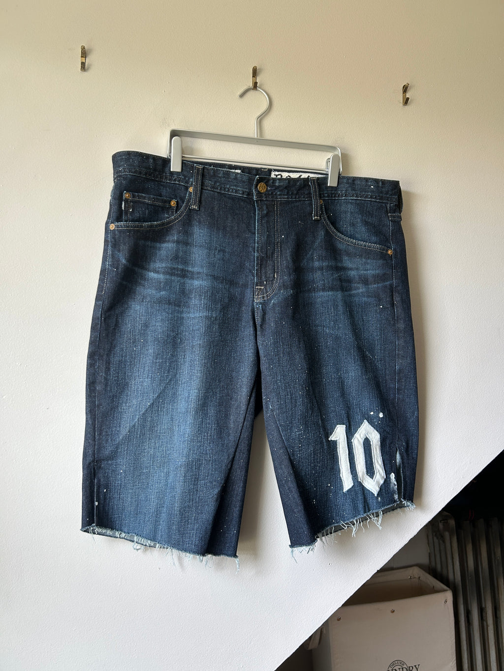 Patina Japanese Deca-Denim Paint Splatter Jorts