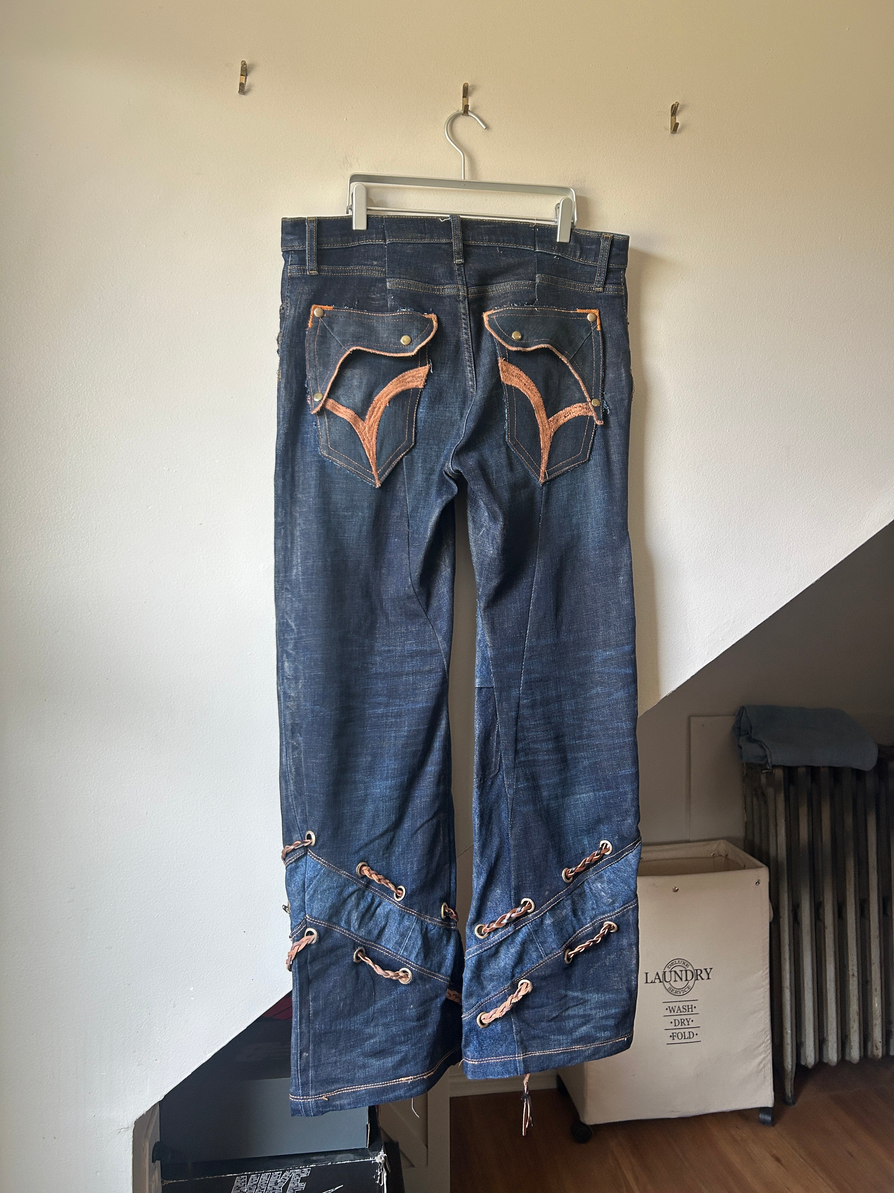 Patina Grommet and Lace Jeans